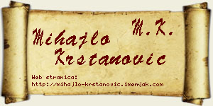 Mihajlo Krstanović vizit kartica